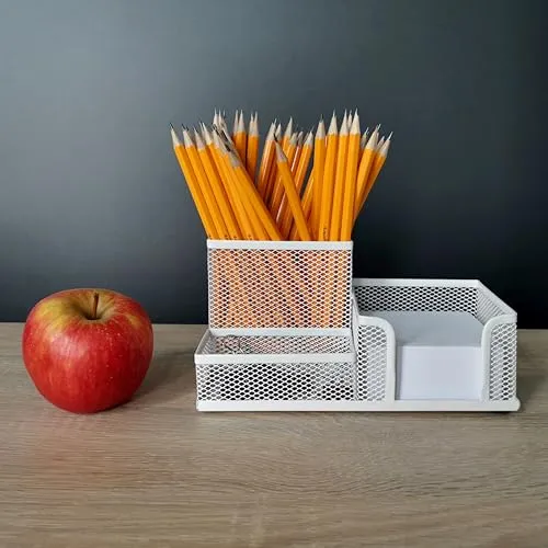D.RECT Schreibtisch-Organizer · 20,4T x 10,2B x 10,1H cm · Perlweiß