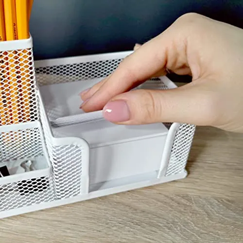 D.RECT Schreibtisch-Organizer · 20,4T x 10,2B x 10,1H cm · Perlweiß