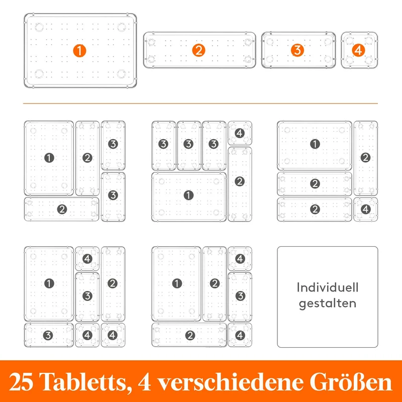 Lifewit Schreibtisch-Organizer · Transparent