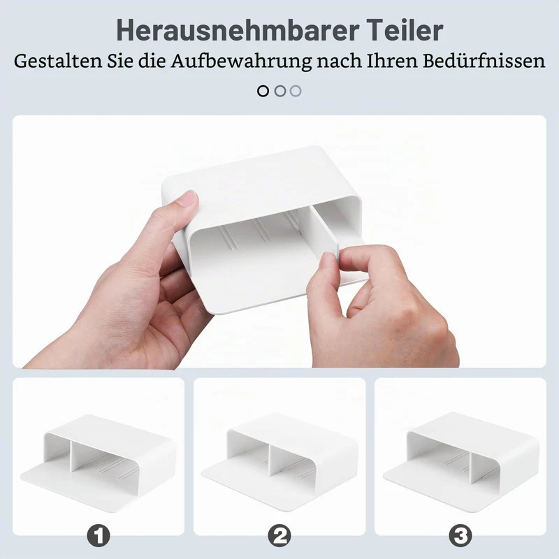MoKo Schreibtisch-Organizer · 12T x 12,5B x 4H cm · Weiß