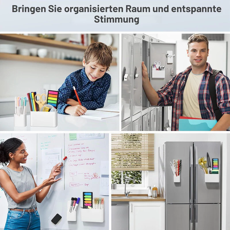 MoKo Schreibtisch-Organizer · 12T x 12,5B x 4H cm · Weiß