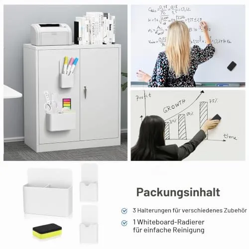 MoKo Schreibtisch-Organizer · 12T x 12,5B x 4H cm · Weiß