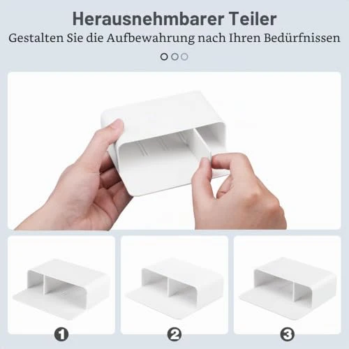 MoKo Schreibtisch-Organizer · 12T x 12,5B x 4H cm · Weiß