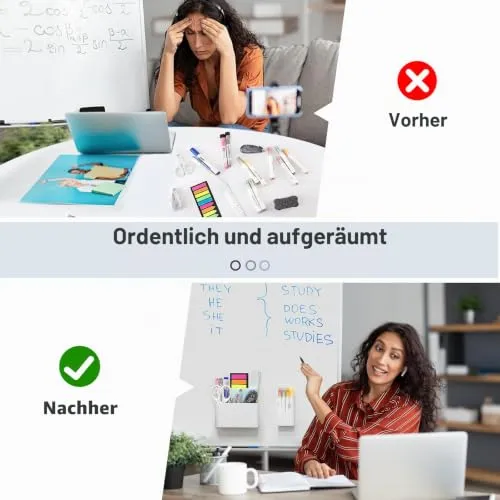 MoKo Schreibtisch-Organizer · 12T x 12,5B x 4H cm · Weiß