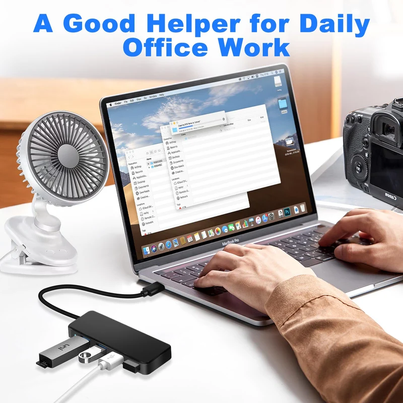 USB Hub 3.0, 4-Port USB Verteiler, Ultra Slim 5Gbps USB Mehrfachstecker, USB-Hubs Splitter für MacBook Pro/Air, iMac, Surface Pro, XPS, PC, Stick, Maus, Drucker, Tastatur, Dell, HDD und Mehr