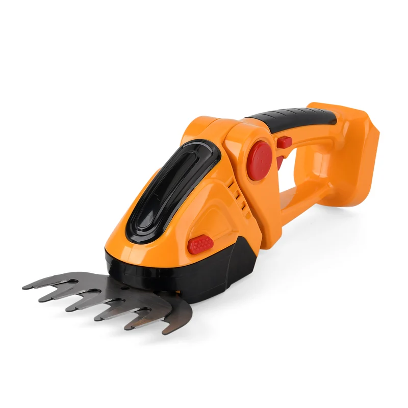 Akku Gras und Strauchschere, 2 in 1 Gartenschneider, 6000 mAh, 390 W, Gelb