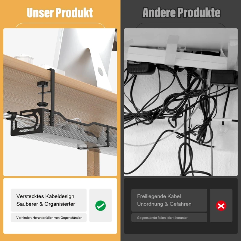 WUHUIXOZ Kabelorganisation · 1 Stück 64CM Schwarz