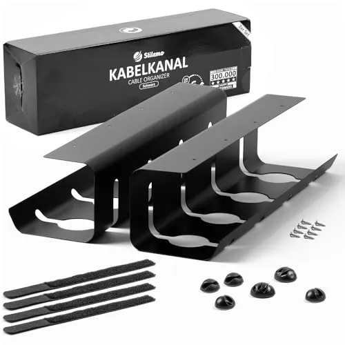 Stilemo Kabelorganisation · 2er set · Schwarz