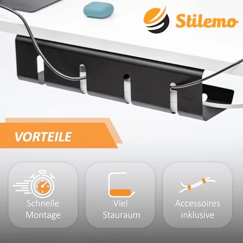Stilemo Kabelorganisation · 2er set · Schwarz