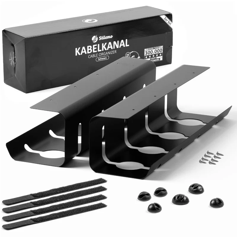 Stilemo Kabelorganisation · 2er set · Schwarz