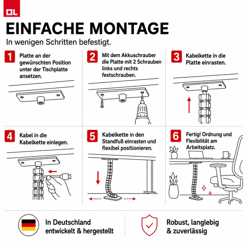 OL Kabelorganisation · Schwarz