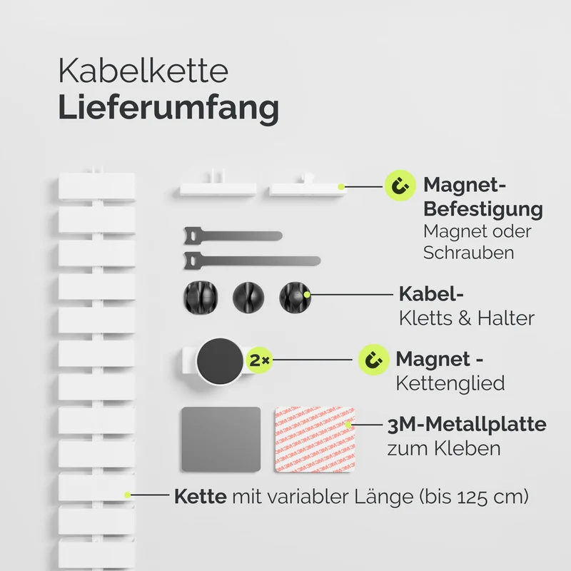 VALU Kabelorganisation · Weiß