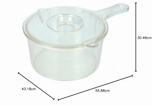 KitchenCraft Mikrowellen Kochtopf, Kunststoff Topf für die Mikrowelle, Pfanne mit Deckel, BPA-freier Kunststoff Topf mit Deckel, Tupper Dose, 30,5 x 43,2 x 55,9 cm, 900 ml Kapazität