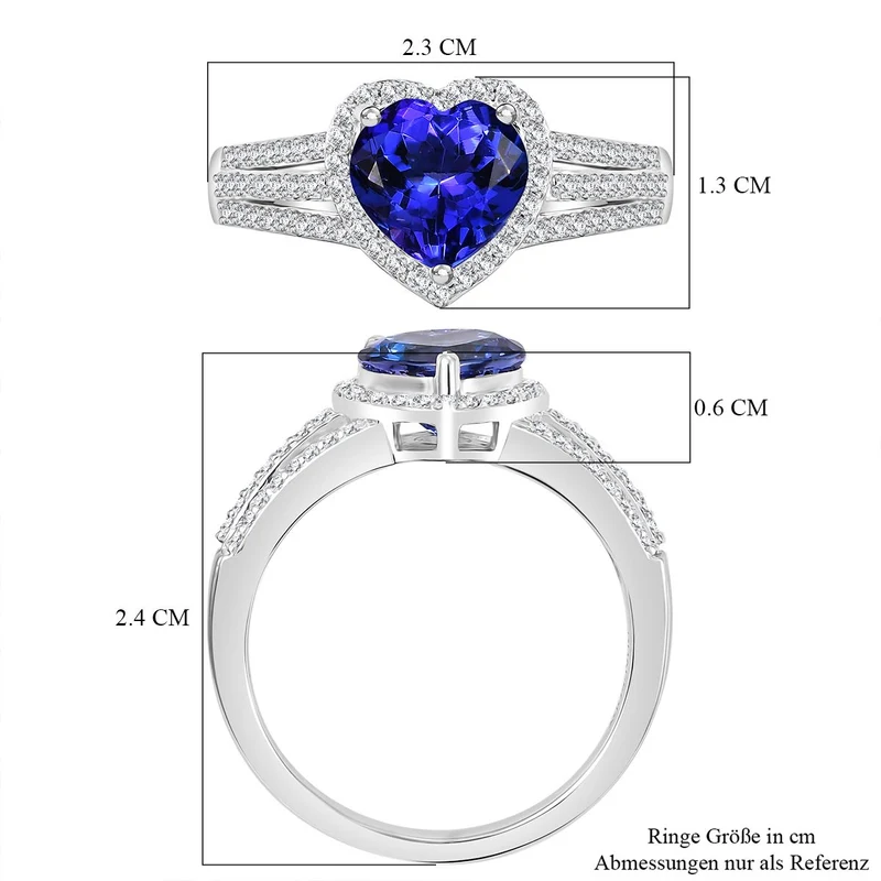 Premium-Duo: RHAPSODY AAAA Tansanit und VS Diamant Schmuckset