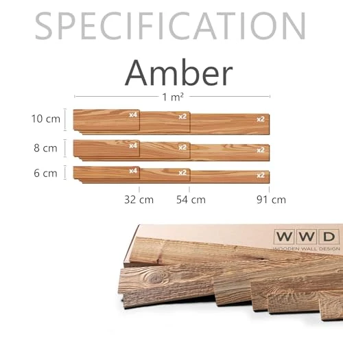 Altholz 3D Wandpaneele, Wandverkleidung Amber