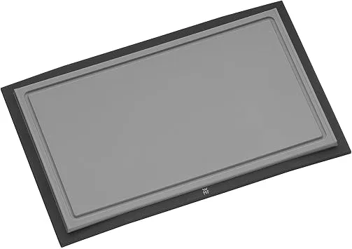 WMF Touch Schneidebrett Kunsstoff 32 x 20 cm, Tranchierbrett mit Saftrille, Küchenbrett klingenschonend, schwarz
