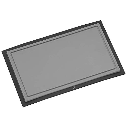 WMF Touch Schneidebrett Kunsstoff 32 x 20 cm, Tranchierbrett mit Saftrille, Küchenbrett klingenschonend, schwarz