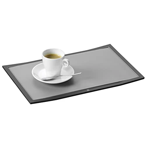 WMF Touch Schneidebrett Kunsstoff 32 x 20 cm, Tranchierbrett mit Saftrille, Küchenbrett klingenschonend, schwarz