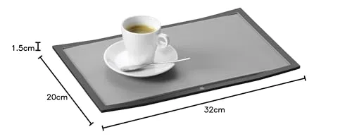 WMF Touch Schneidebrett Kunsstoff 32 x 20 cm, Tranchierbrett mit Saftrille, Küchenbrett klingenschonend, schwarz