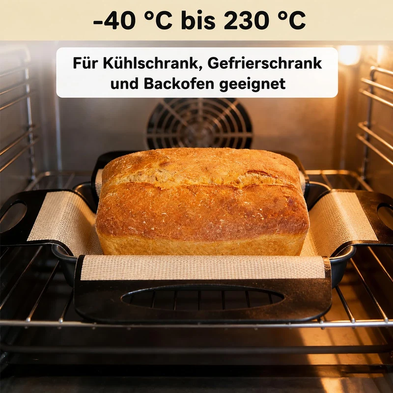 Kastenform für Brot, 2er Set, 25 x 15 x 6 cm, Karbonstahl, 2 Backmatten