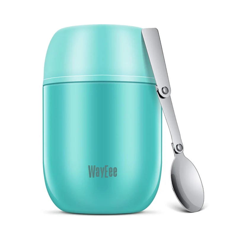 Thermobehälter für Essen 450ml, 710ml Thermobecher Essen Edelstahl Warmhaltebehälter mit Löffel Essensbehälter Speisegefäß Edelstahl für Suppen, Babybrei Warmhaltebox