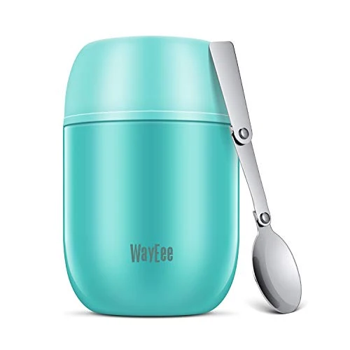 Thermobehälter für Essen 450ml, 710ml Thermobecher Essen Edelstahl Warmhaltebehälter mit Löffel Essensbehälter Speisegefäß Edelstahl für Suppen, Babybrei Warmhaltebox
