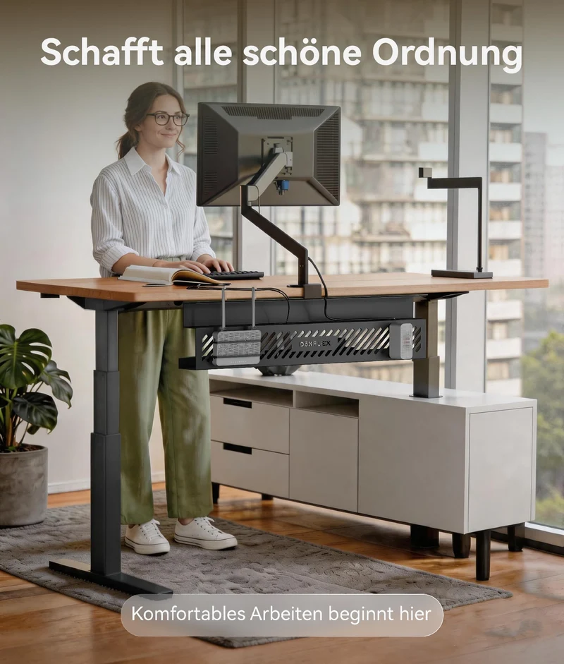 DOKFLEX Kabelorganisation · Schwarz · 80cm · 1