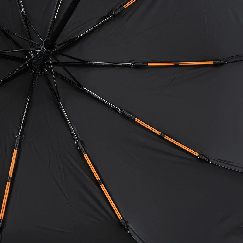 Sturmfester Regenschirm, C-Griff, Automatik, UV-Schutz UPF 30 (blockt 96,7 % UV-Strahlen), antikorrosiv, leicht (440 g), mit Aufbewahrungstasche, 23 Zoll, Marineblau
