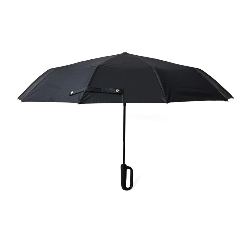 Sturmfester Regenschirm, C-Griff, Automatik, UV-Schutz UPF 30 (blockt 96,7 % UV-Strahlen), antikorrosiv, leicht (440 g), mit Aufbewahrungstasche, 23 Zoll, Marineblau