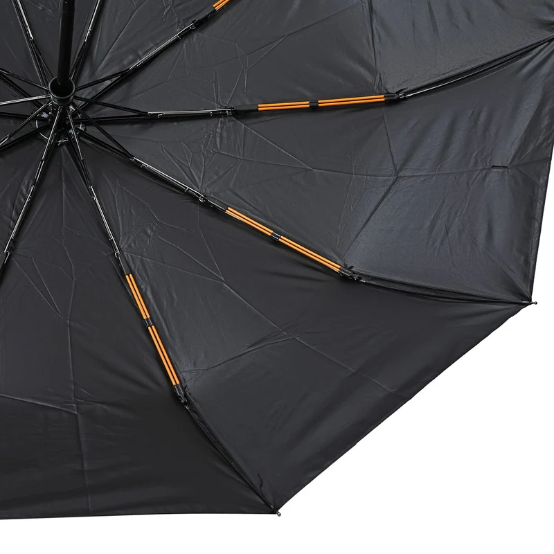 Sturmfester Regenschirm, C-Griff, Automatik, UV-Schutz UPF 30 (blockt 96,7 % UV-Strahlen), antikorrosiv, leicht (440 g), mit Aufbewahrungstasche, 23 Zoll, Marineblau