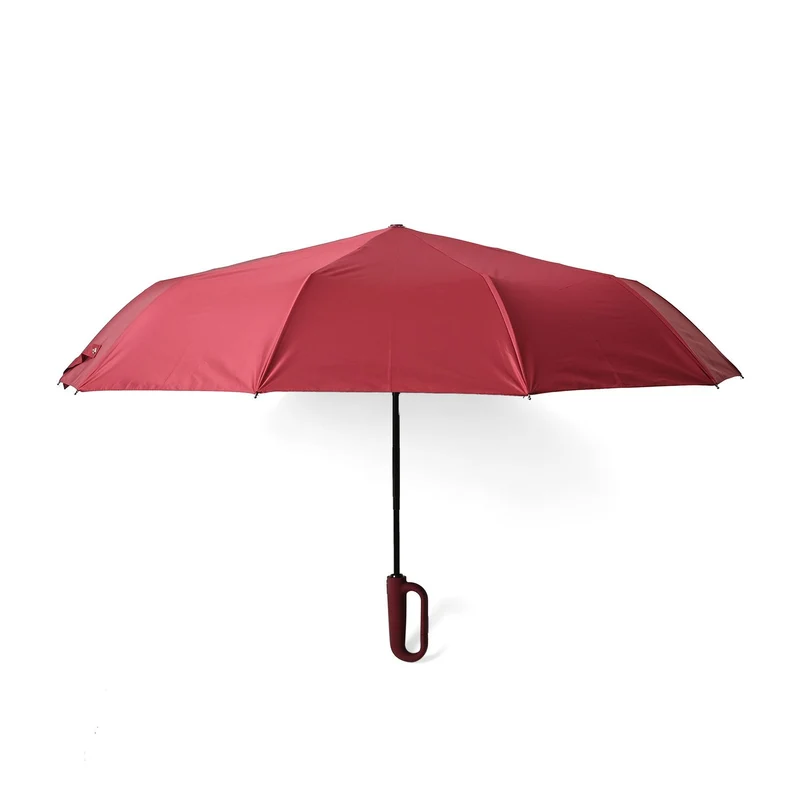 Sturmfester Regenschirm, C-Griff, Automatik, UV-Schutz UPF 30 (blockt 96,7 % UV-Strahlen), antikorrosiv, leicht (440 g), mit Aufbewahrungstasche, 23 Zoll, Marineblau