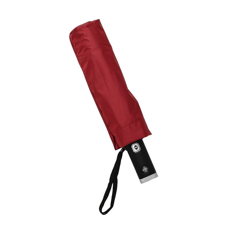 Sturmfester Regenschirm mit Aero-Aluminium-Gestell, vollautomatisch, reflektierend, Rückfaltung, ca. 105?cm, Schwarz