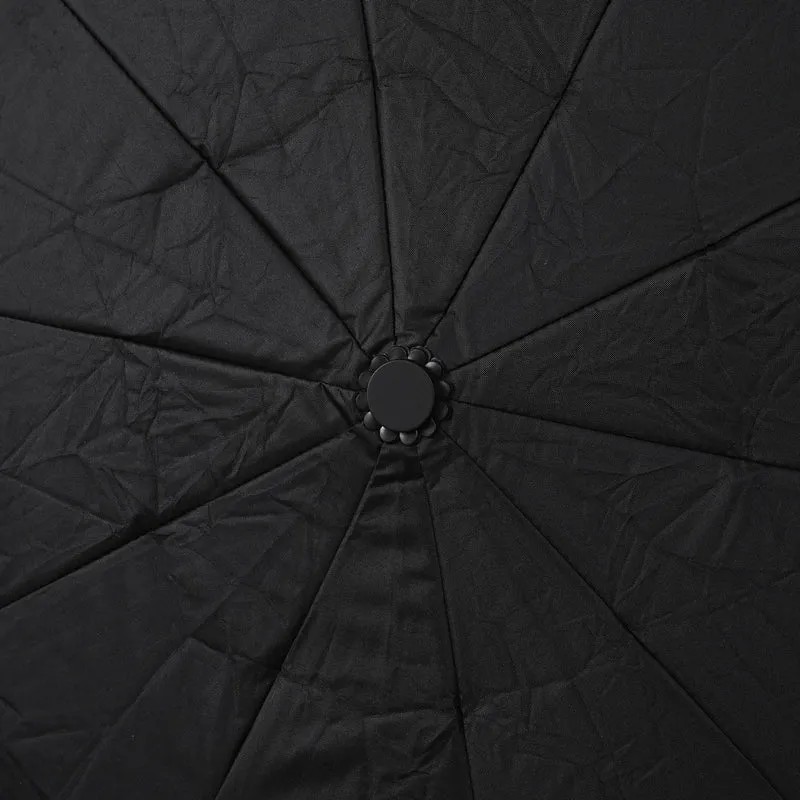 Sturmfester Regenschirm mit Aero-Aluminium-Gestell, vollautomatisch, reflektierend, Rückfaltung, ca. 105?cm, Schwarz