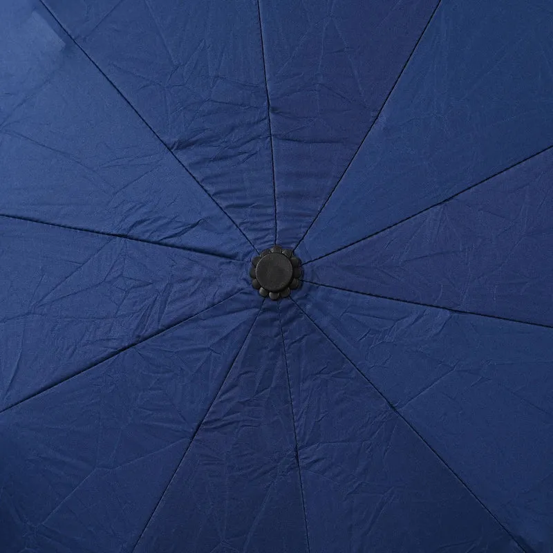 Sturmfester Regenschirm mit Aero-Aluminium-Gestell, vollautomatisch, reflektierend, Rückfaltung, ca. 105?cm, Schwarz