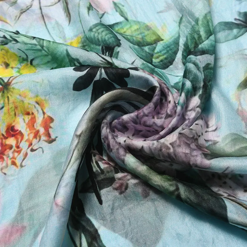 Bedruckter Seidenschal, Größe: 50 x 170 cm