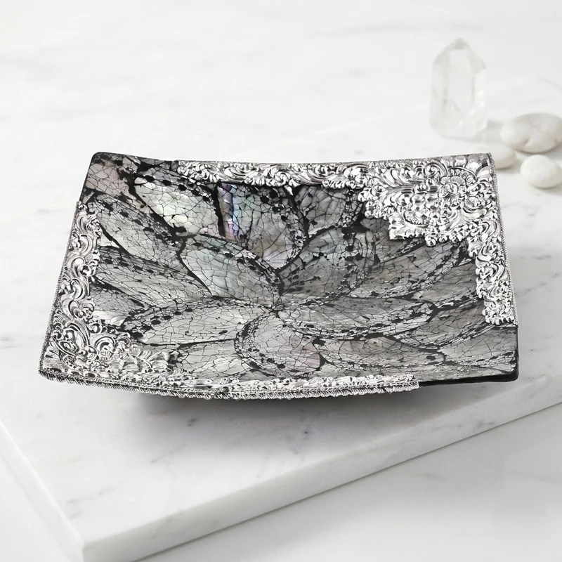 Royal Bali - Abalone Muschel Rechteckige Dekoschale 925 Silber