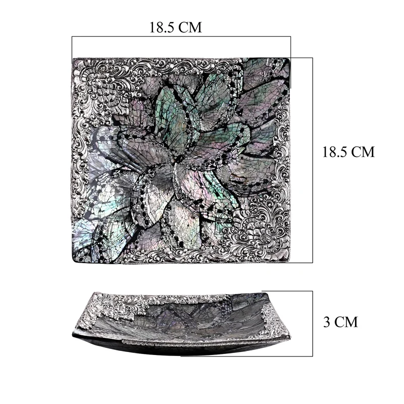 Royal Bali - Abalone Muschel Rechteckige Dekoschale 925 Silber