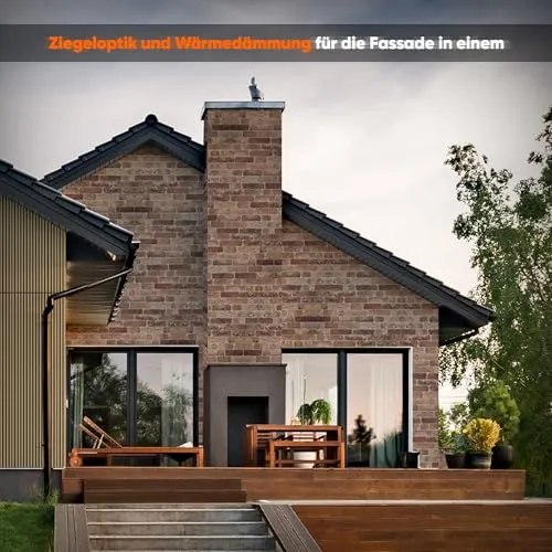 IZODEKOR Wandverkleidung Steinoptik Styropor 3D Wandpaneele - Verblender Steinoptik für Küche, Badezimmer, Balkon, Schlafzimmer, Wohnzimmer, Küchenrückwand und Teras | Bauerhausstil