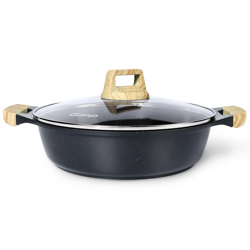 GiPP 5.6L Antihaft-Suppentopf mit Deckel, 32 cm großer, ungiftiger Suppentopf zum Kochen, Schmortöpfe mit Antihaft-Keramikbeschichtung, Antihaft-Kochtopf, kompatibel mit allen Herdarten
