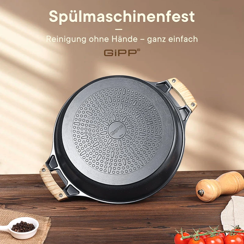 GiPP 5.6L Antihaft-Suppentopf mit Deckel, 32 cm großer, ungiftiger Suppentopf zum Kochen, Schmortöpfe mit Antihaft-Keramikbeschichtung, Antihaft-Kochtopf, kompatibel mit allen Herdarten