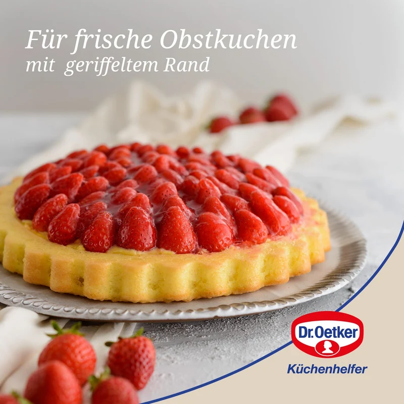 Dr. Oetker Silikon-Obstkuchenform Flexxibel Love Ø28 cm – Backform aus Platinsilikon, vielseitig einsetzbar, ideal für kleine Kuchen, Eis & Desserts