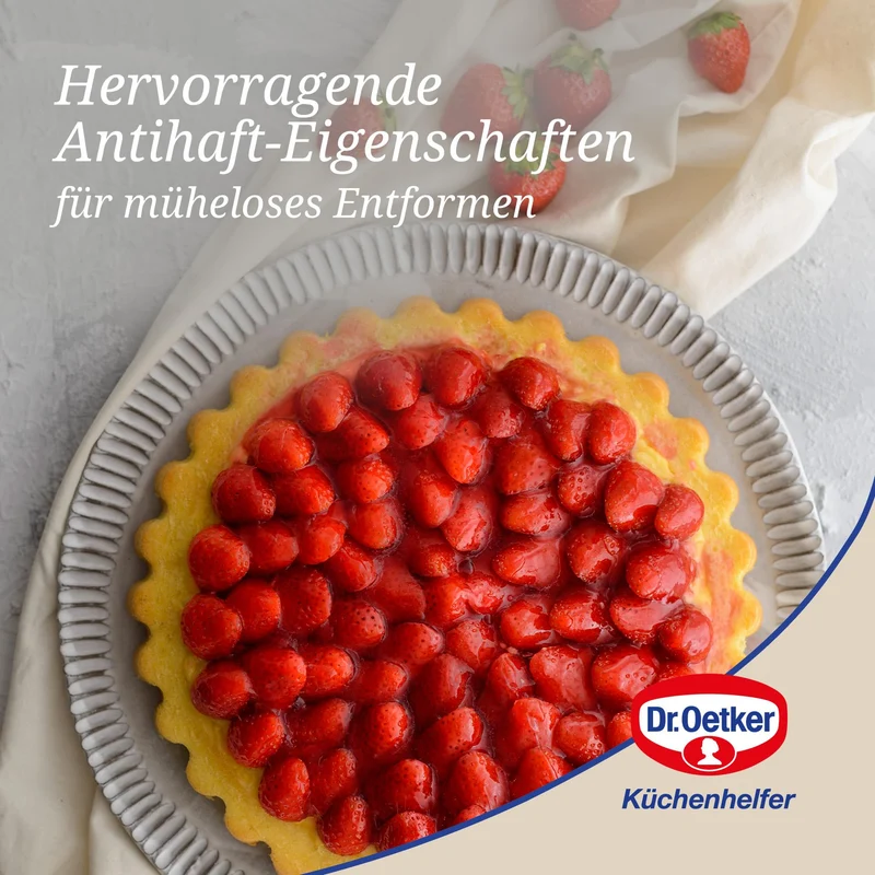 Dr. Oetker Silikon-Obstkuchenform Flexxibel Love Ø28 cm – Backform aus Platinsilikon, vielseitig einsetzbar, ideal für kleine Kuchen, Eis & Desserts