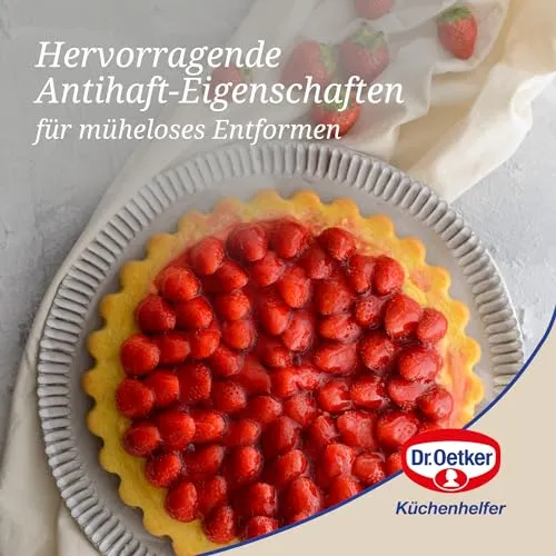 Dr. Oetker Silikon-Obstkuchenform Flexxibel Love Ø28 cm – Backform aus Platinsilikon, vielseitig einsetzbar, ideal für kleine Kuchen, Eis & Desserts