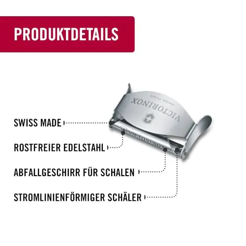 Victorinox Kleiner Sparschäler, Kartoffelschäler mit Extra Scharfer Klinge