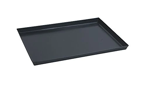 Paderno 41745-40 Rechteckiges Eisen-Backblech Schwarz - Backofen-Tablett Praktisches Antihaft-Backblech, Hohe Ränder, als Tablett Verwendbar, 40 x 30 cm, Höhe 3 cm