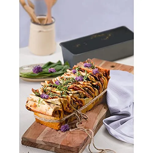 Original Kaiser La Forme Plus Backform Kastenform 30 cm, Brotbackform antihaftbeschichtet, Emailleboden, Kastenform Kuchen/ Brote, sauerteigbeständig, Schwarz