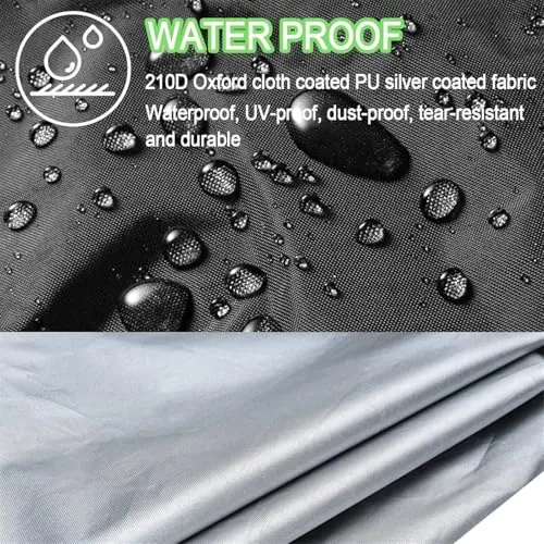 Feuerstelle Abdeckung Quadratisch - Premium Wasserdichte & Winddichte Schutzhülle Aus 420D Oxford Gewebe Für Gas-Feuertisch, Terrasse Und Gartenmöbel (92x92x61cm,Schwarz 420D)