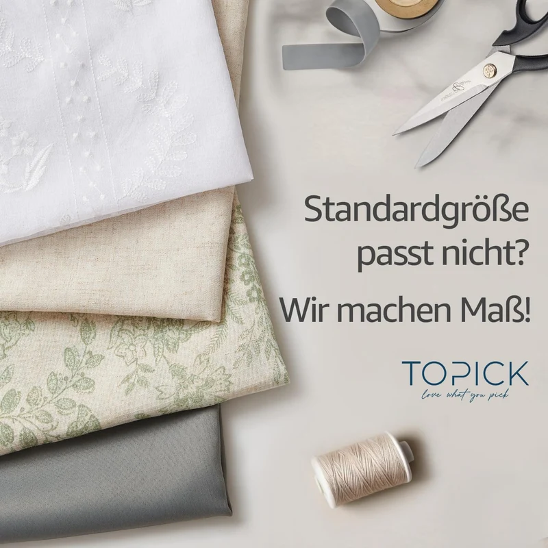 TOPICK Schlaufenschal 2er Set Gardinenschals Vorhänge H245xB140 Weiß