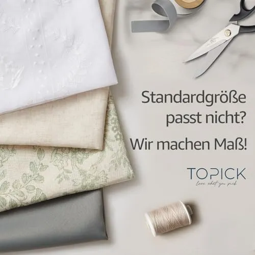TOPICK Schlaufenschal 2er Set Gardinenschals Vorhänge H245xB140 Weiß