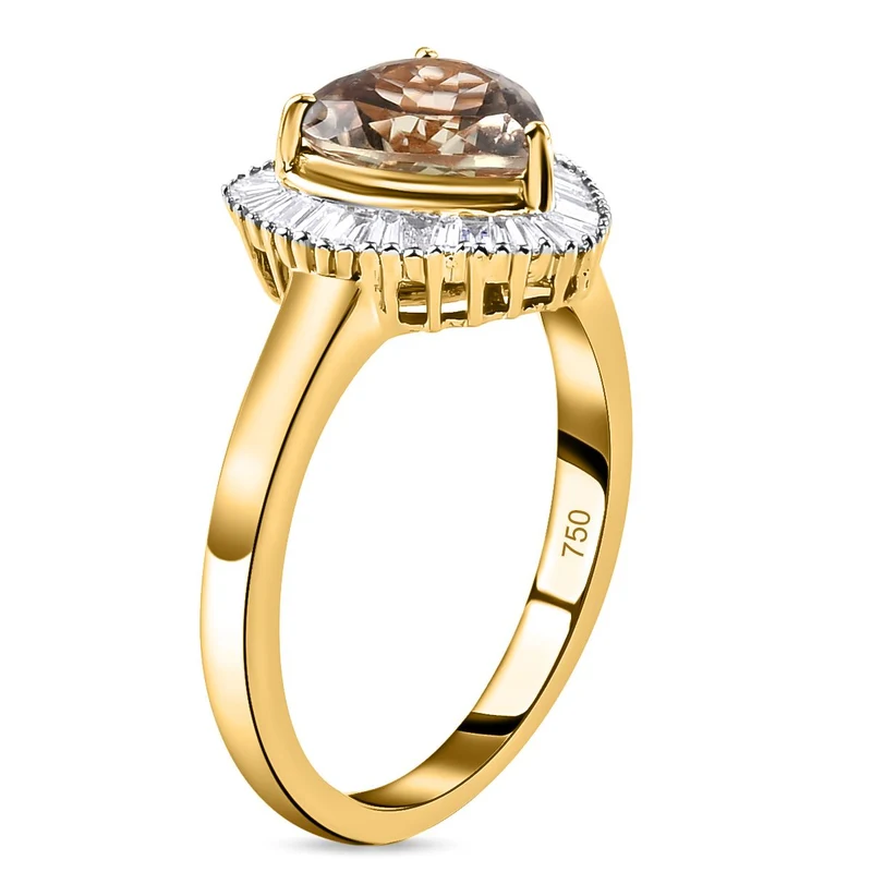 Iliana - AAA Turkizit und weißer Diamant Ring, 750 Gold ca. 2.33 ct